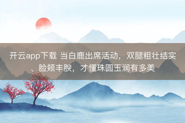 开云app下载 当白鹿出席活动，双腿粗壮结实、脸颊丰腴，才懂珠圆玉润有多美